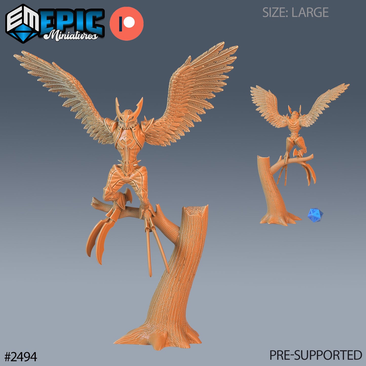 Owl Harpy (3 Variants Available) - Epic Miniatures