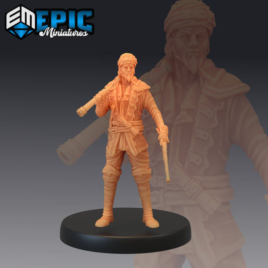 Pirate Sailing Master (3 Variants) - Epic Miniatures