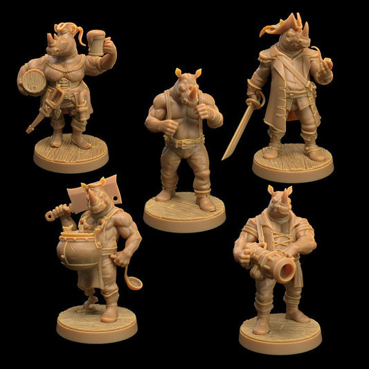 Rhino Folk Crew (5 Variants Available) - Dragon Trapper's Lodge