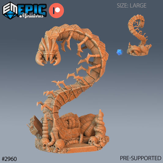 Cave Centipede (3 Variants Available) - Epic Miniatures