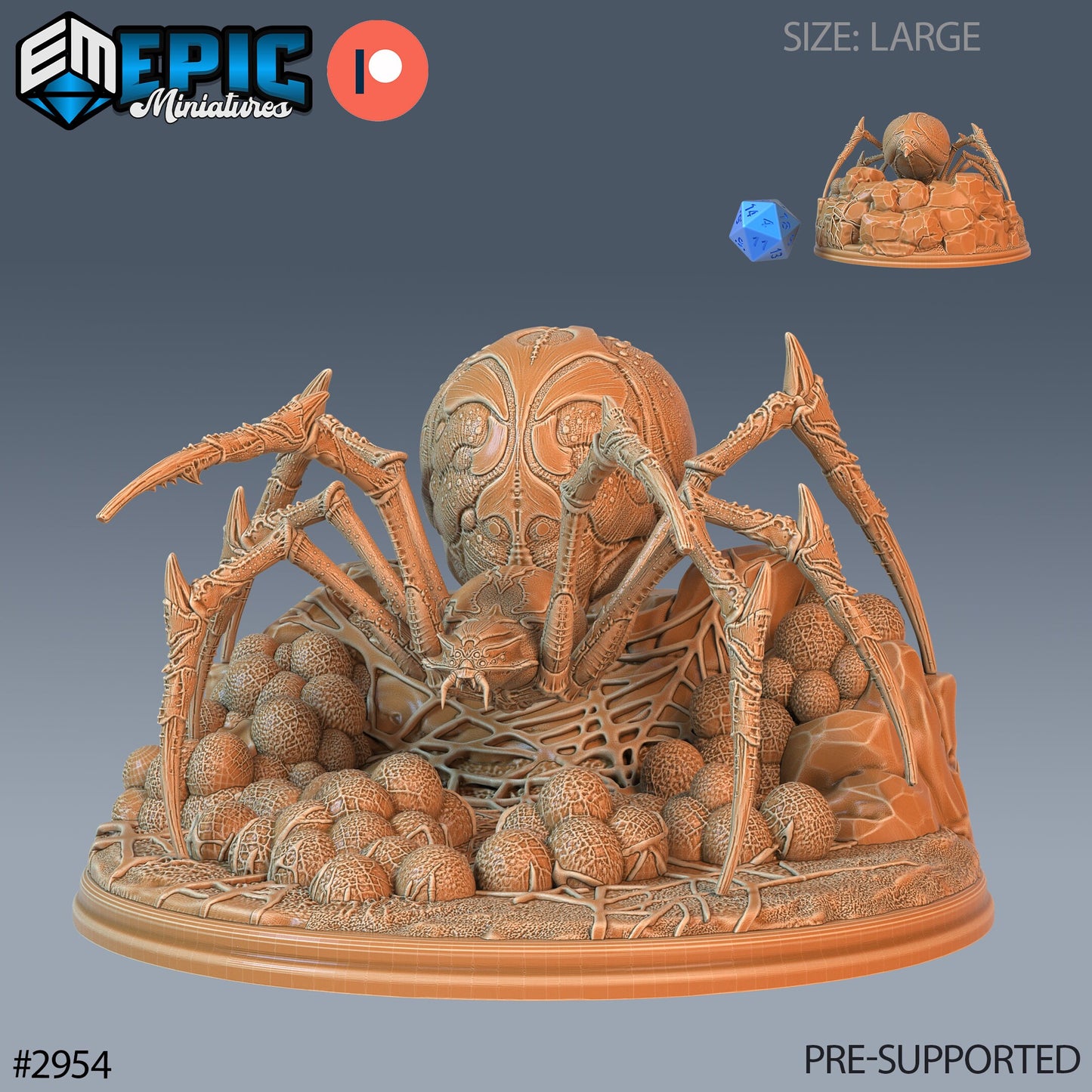 Giant Dungeon Spider (4 Variants) - Epic Miniatures
