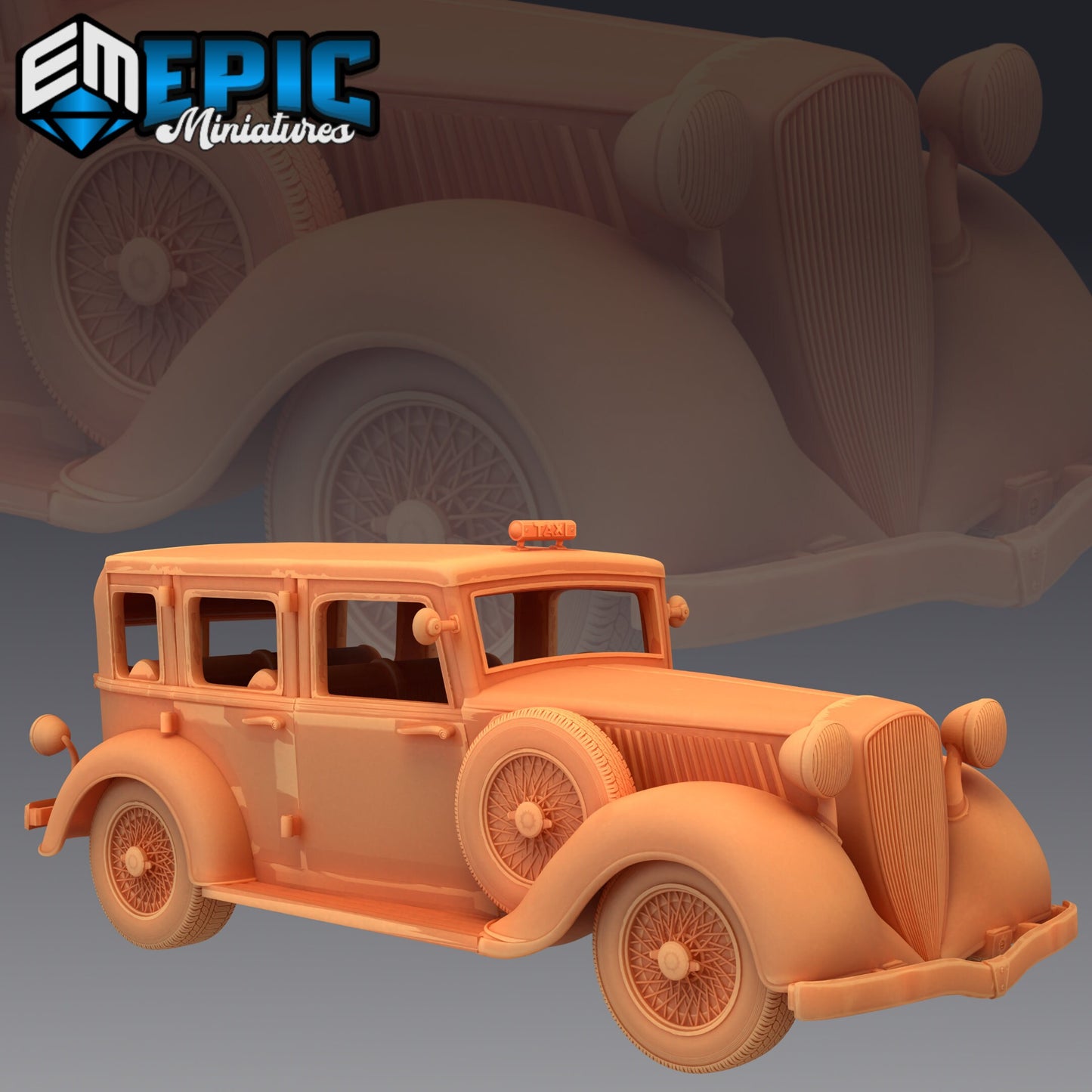 Taxi and Orc Driver (2 Variants Available) - Epic Miniatures