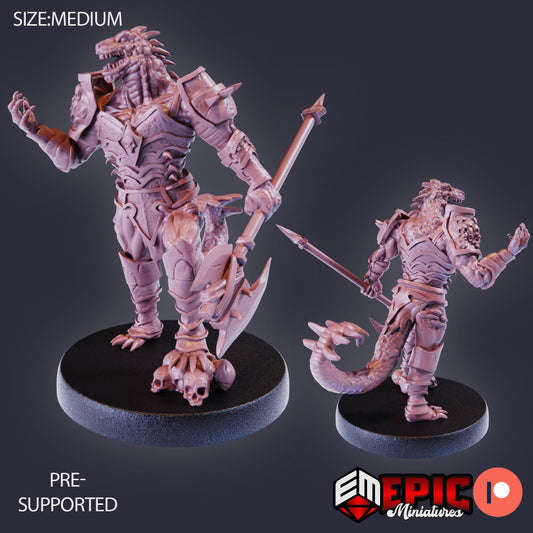 Lizardfolk Warrior (3 Variants Available) - Epic Miniatures