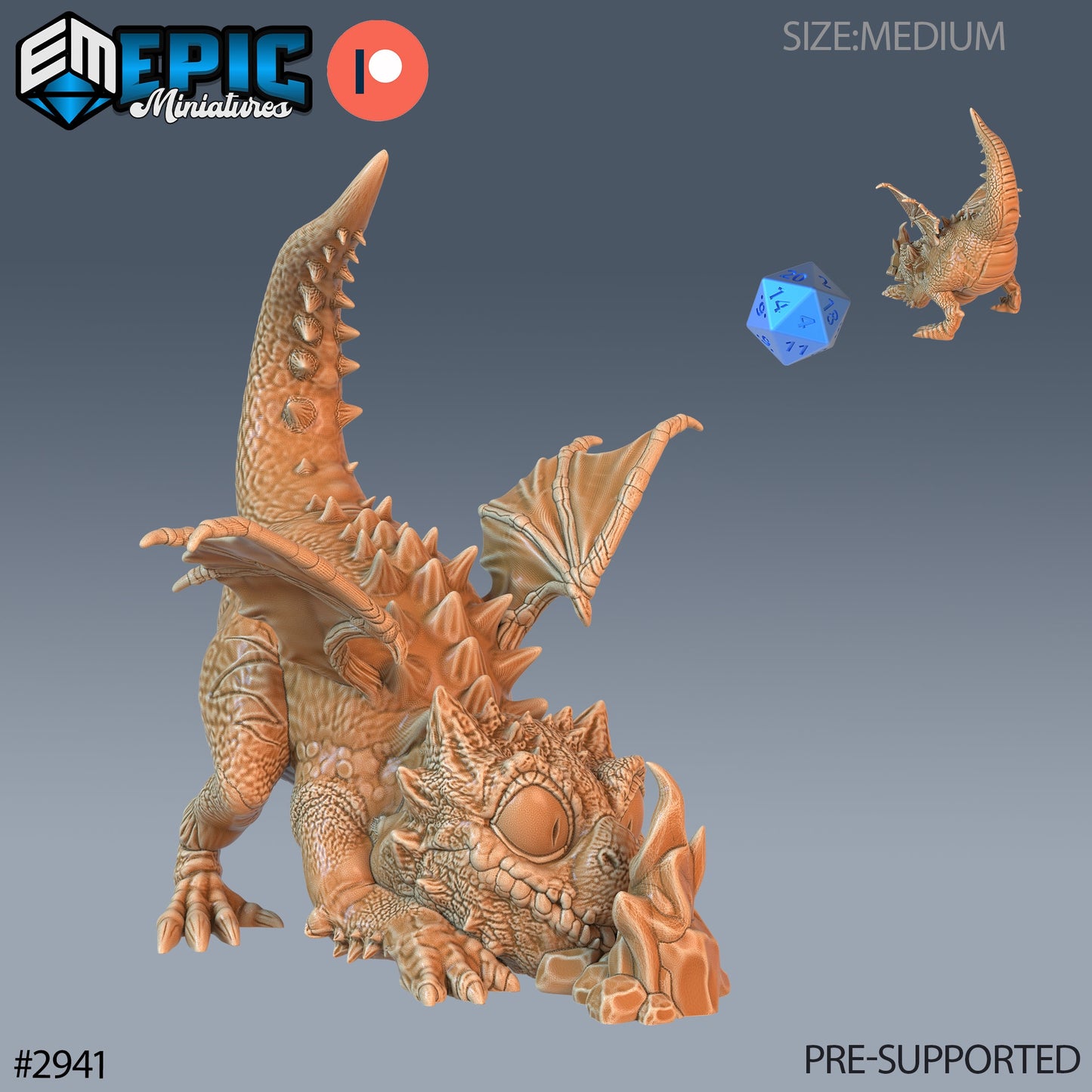 Baby Dragon (3 Variants Available) - Epic Miniatures