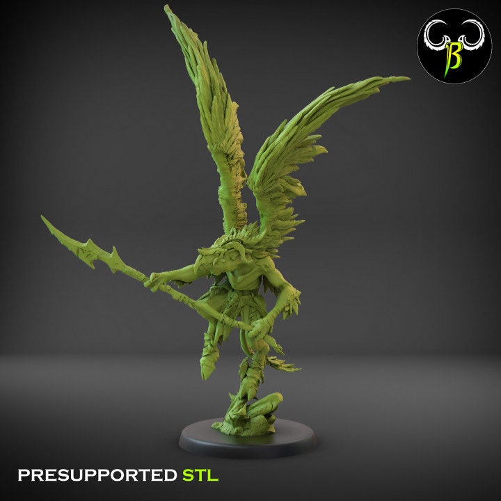 Avian Hunter Lance Squad (7 Variants Available) - Clay Beast Creations