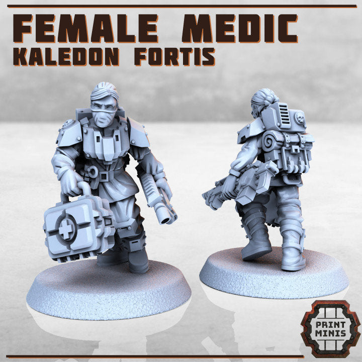 Kaledon Fortis - Female Medic - Print Minis