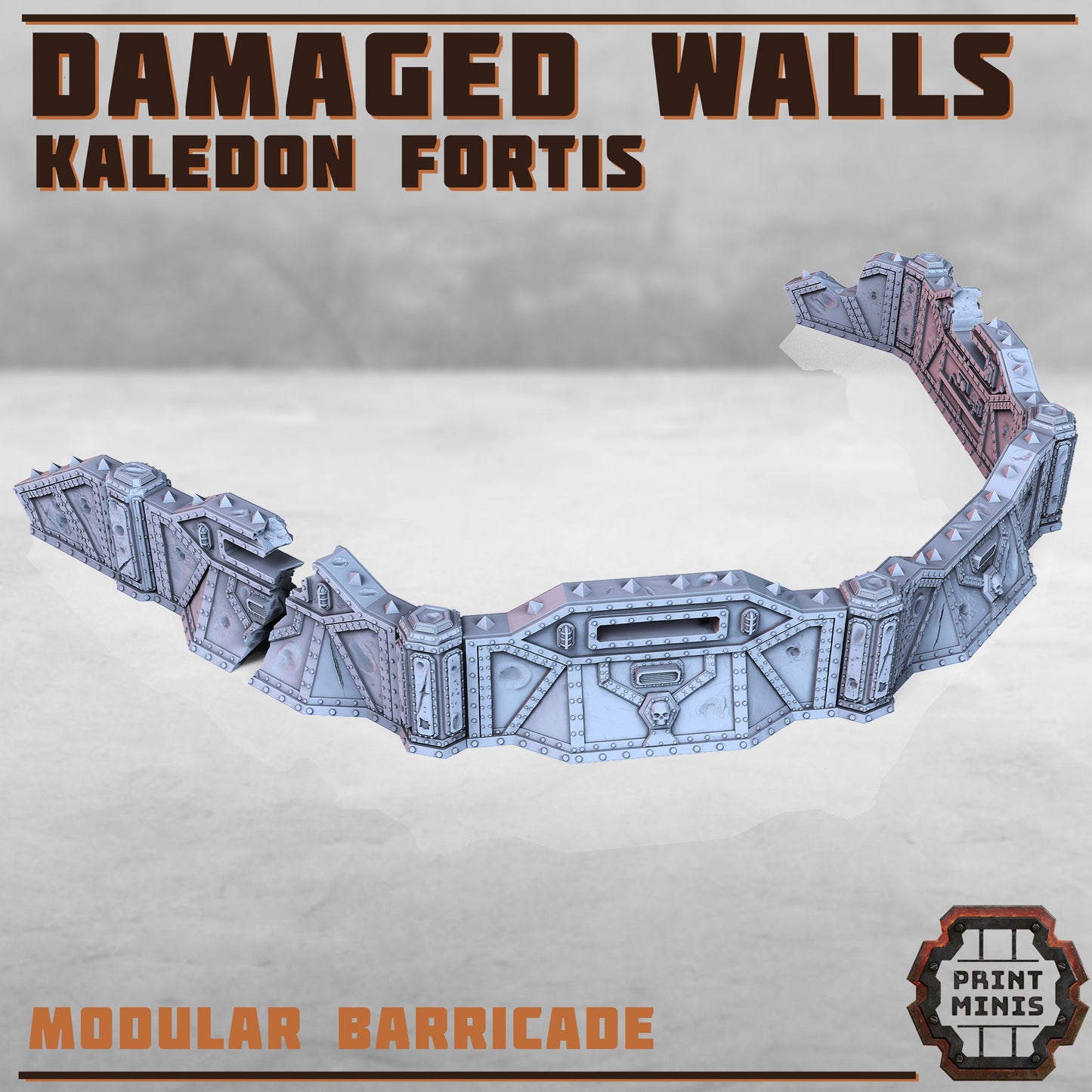 Damaged Walls - Scenery Kit - Print Minis