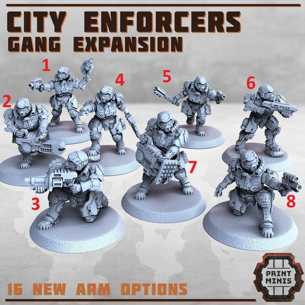 City Enforcers - Watch Gang (8 Variants Available) - Print Minis