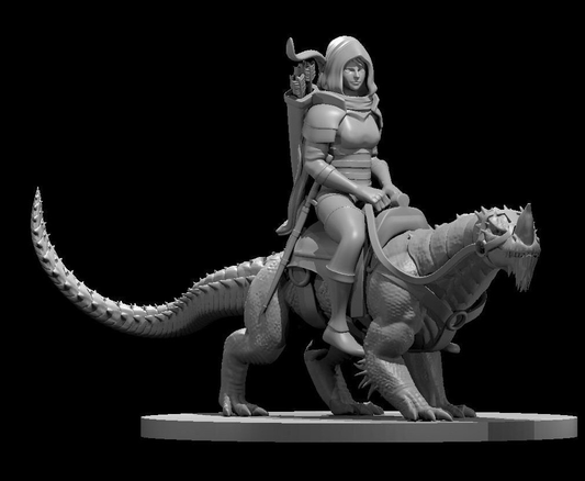 Elf Drake Warden Ranger riding a Drake (2 Variants Available) - MZ4250