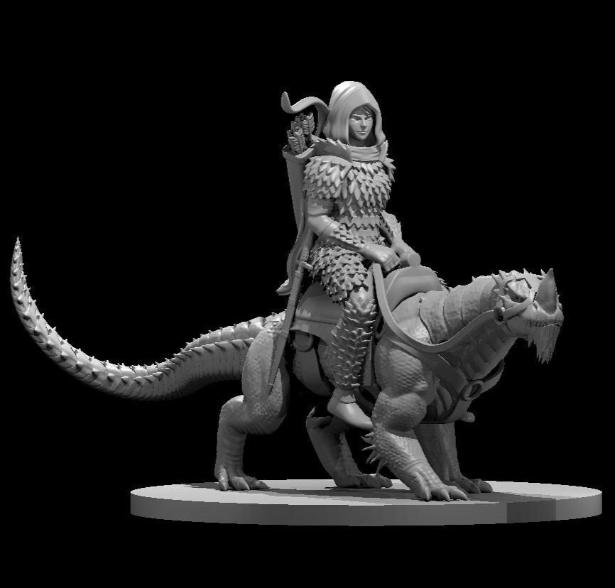 Elf Drake Warden Ranger riding a Drake (2 Variants Available) - MZ4250