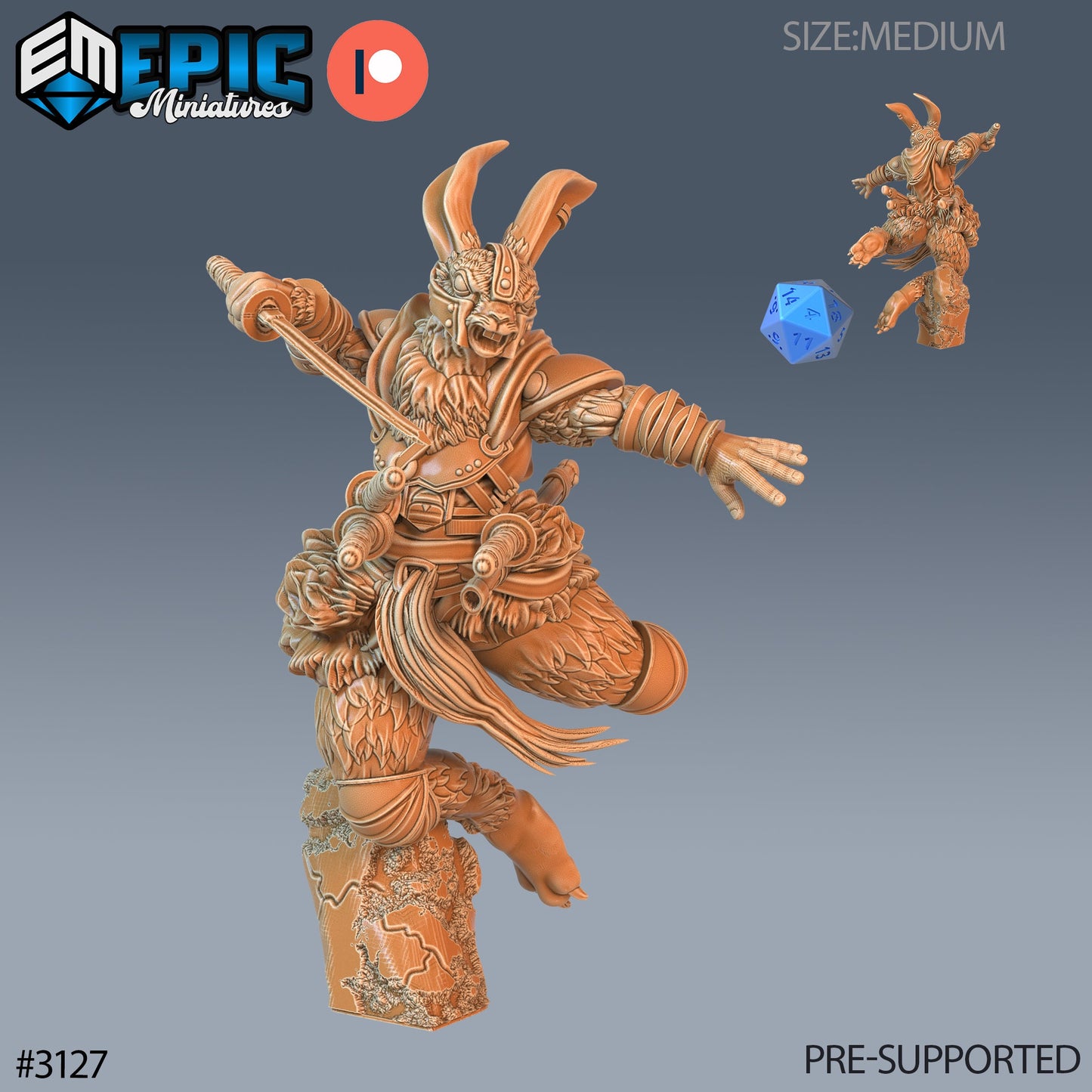 Rabbit Folk Blade Master (3 Variants Available) - Epic Miniatures