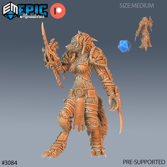 Werewolf Adventurer - Female (3 Variants Available) - Epic Miniatures