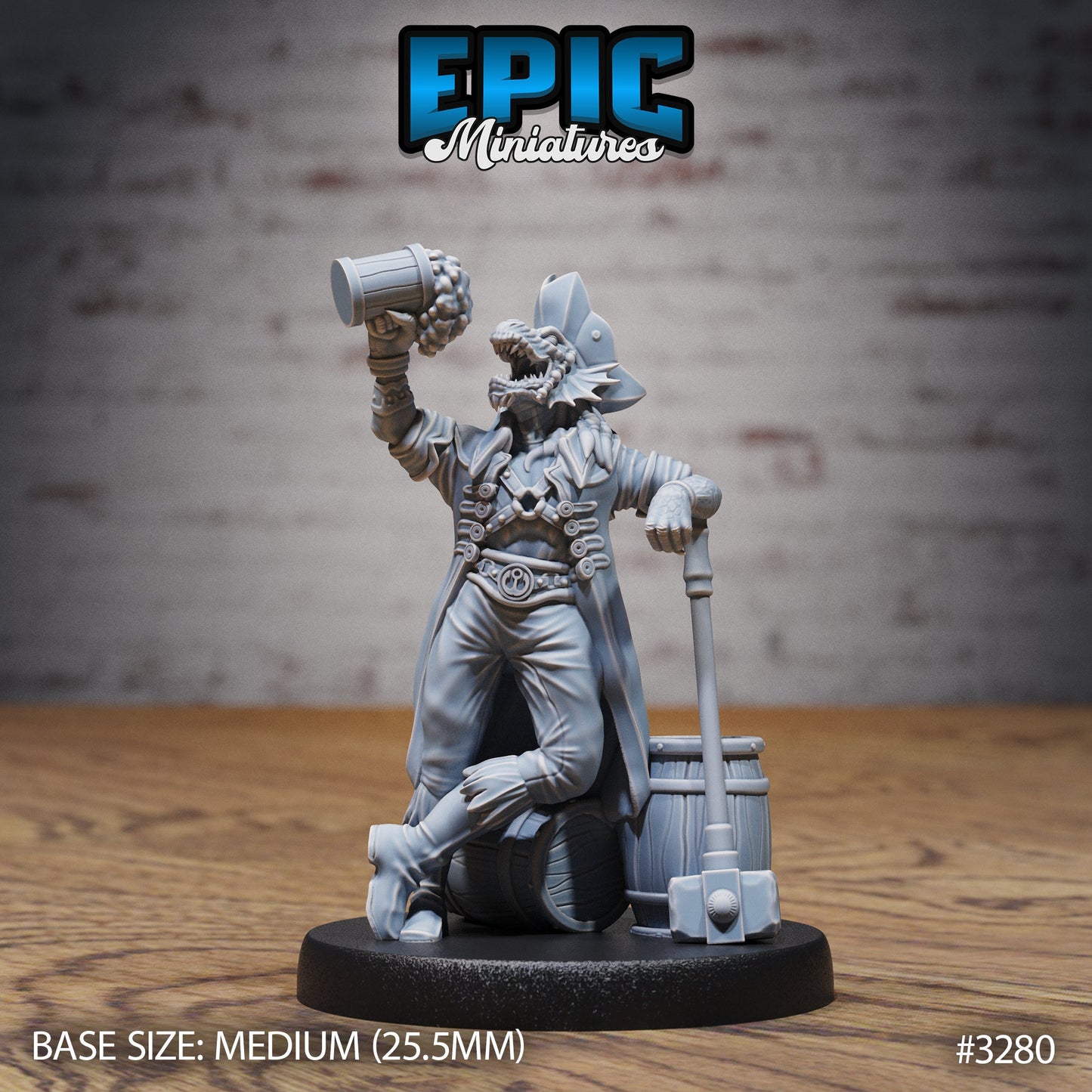Dragonborn Pirate (3 Variants Available) - Epic Miniatures