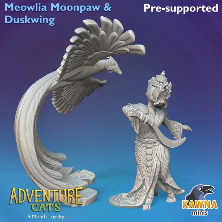 Meowlia Moonpaw and Duskwing (2 Variants Available) - Kawna Minis