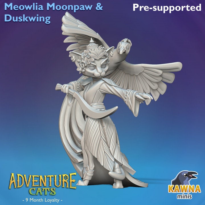 Meowlia Moonpaw and Duskwing (2 Variants Available) - Kawna Minis