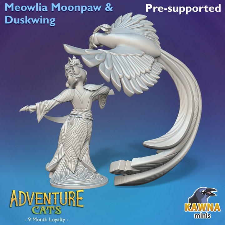 Meowlia Moonpaw and Duskwing (2 Variants Available) - Kawna Minis