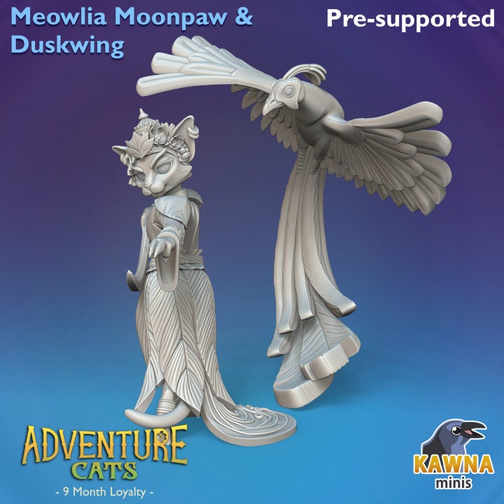 Meowlia Moonpaw and Duskwing (2 Variants Available) - Kawna Minis