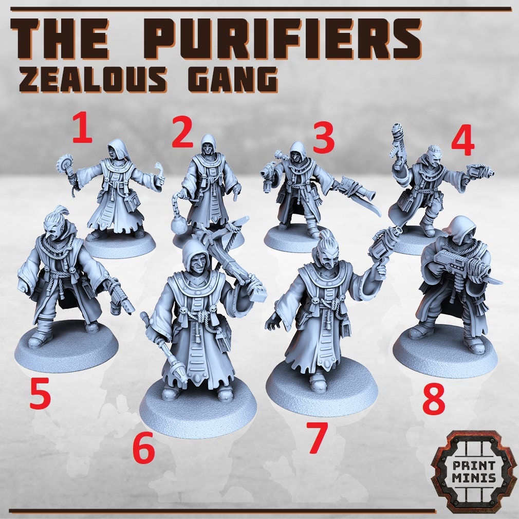 The Purifiers - Zealous Gang (8 Variants Available) - Print Minis