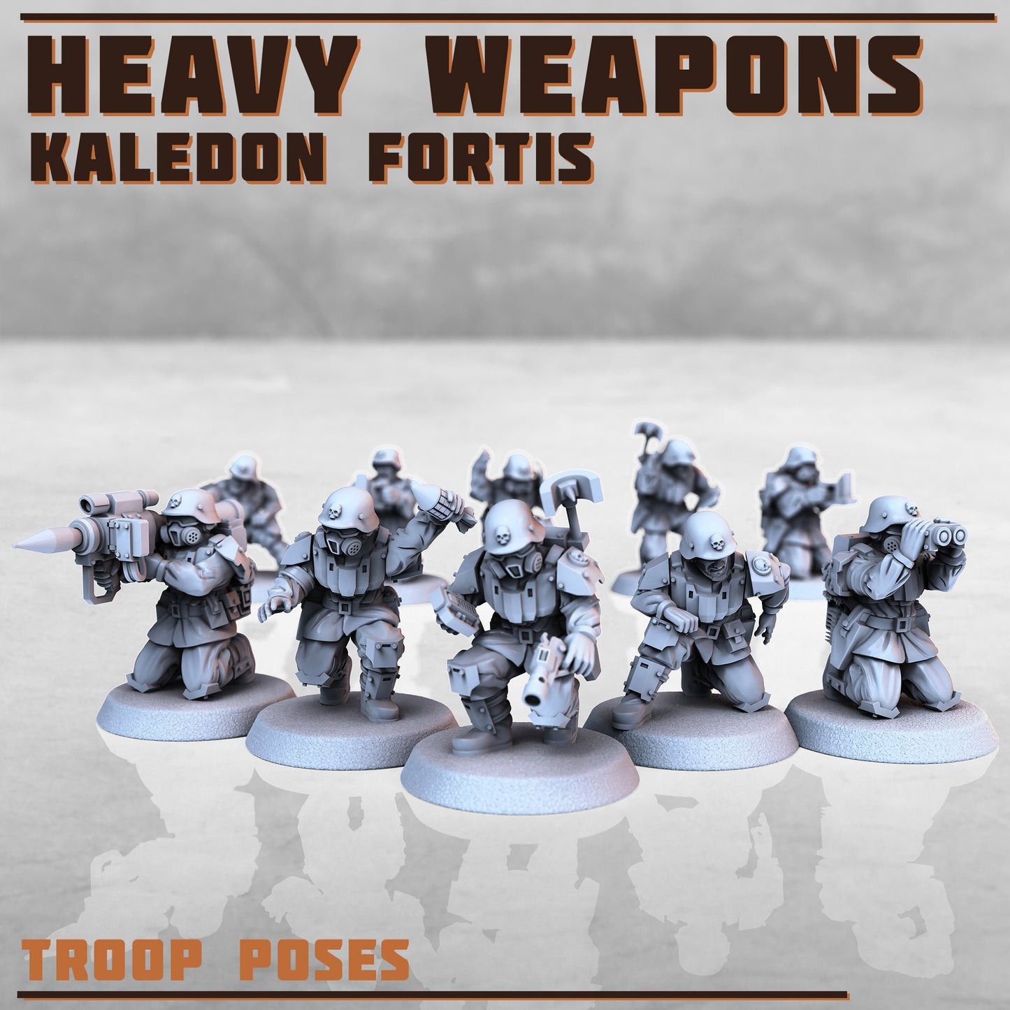 Heavy Weapons Troops (10 Variants Available) - Print Minis