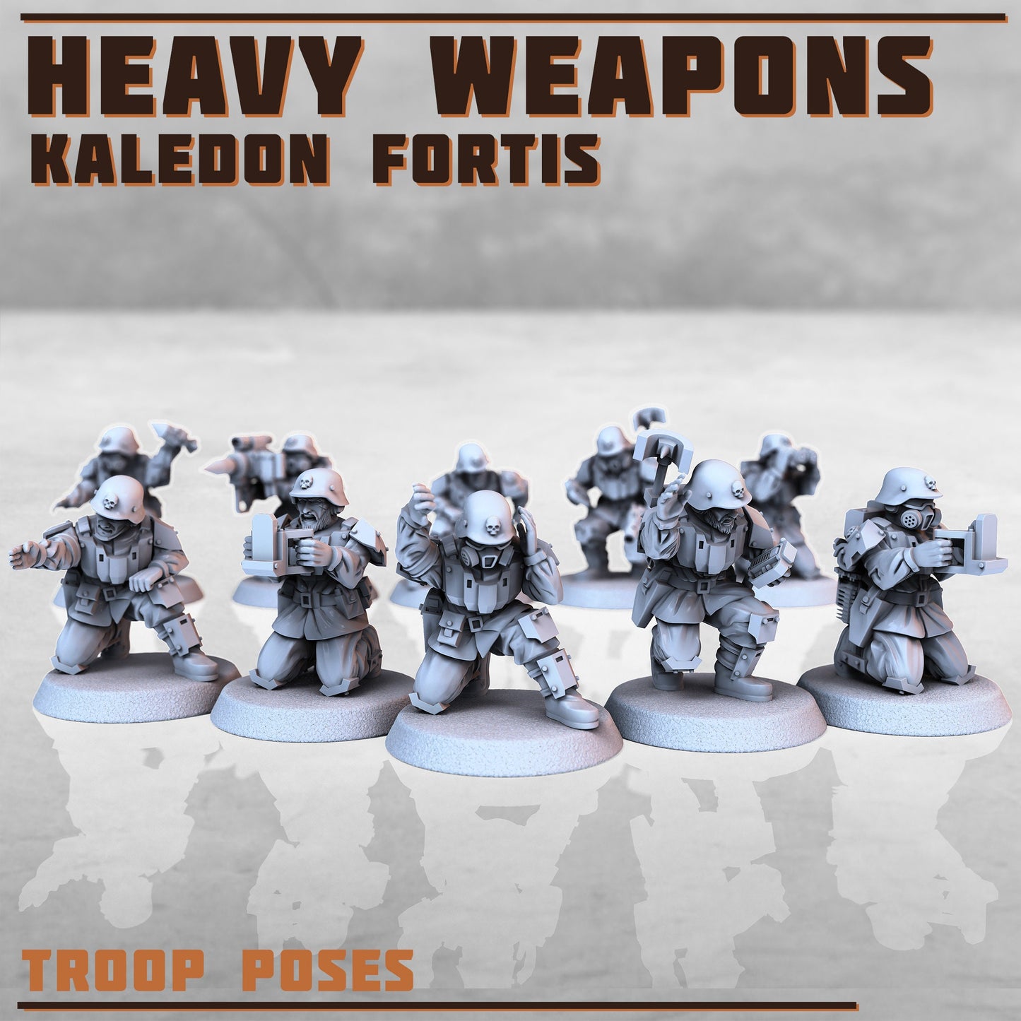 Heavy Weapons Troops (10 Variants Available) - Print Minis