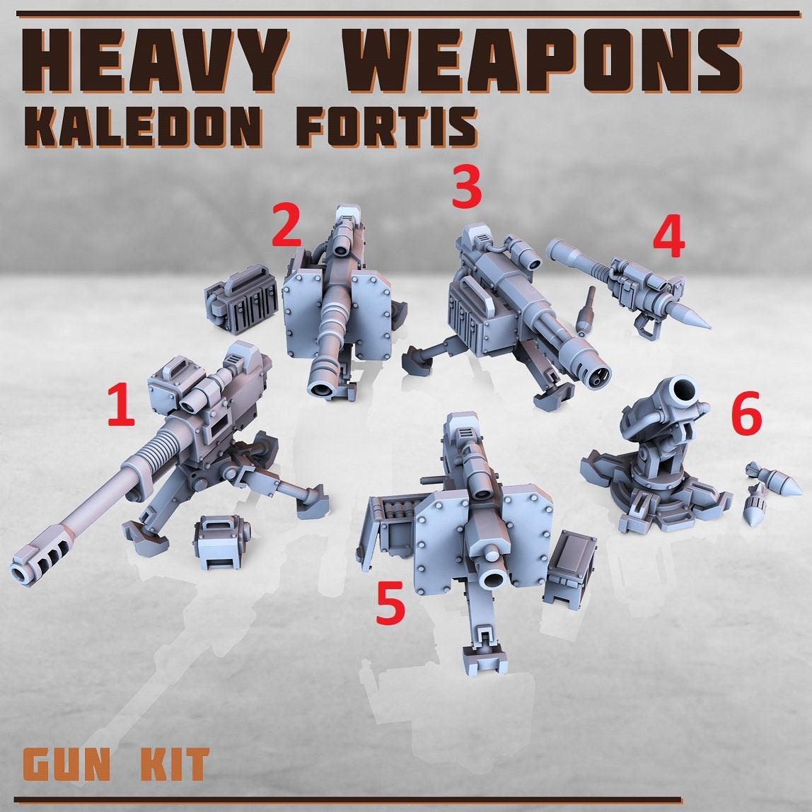 Heavy Weapon Kit (6 Variants Available) - Print Minis