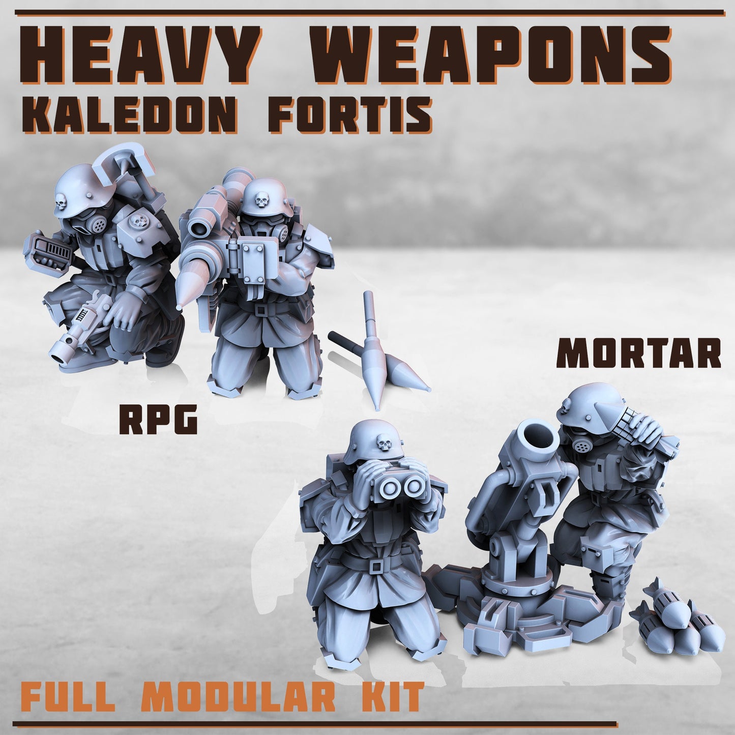 Heavy Weapons Troops (10 Variants Available) - Print Minis