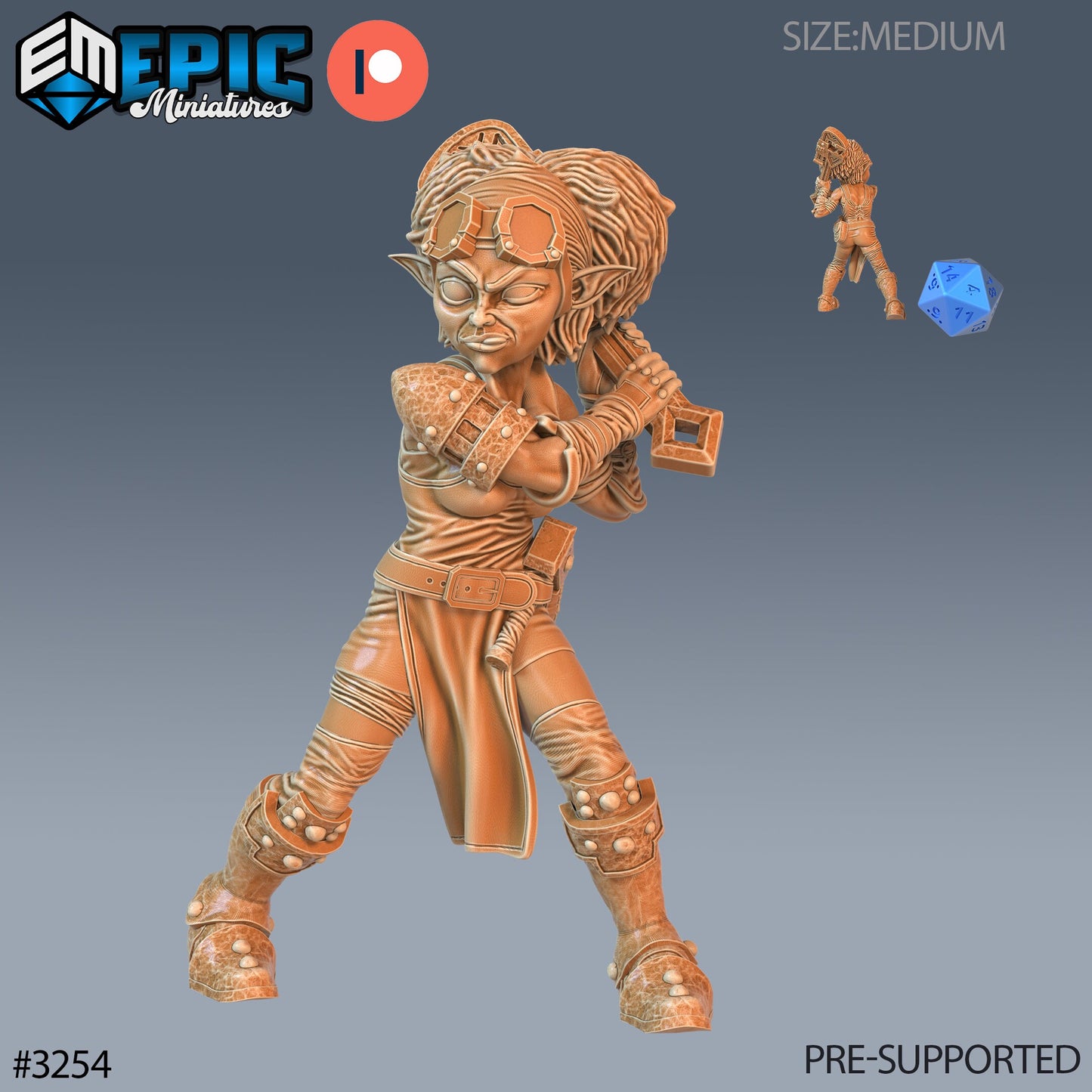 Gnome Tinkerer (3 Variants Available) - Epic Miniatures