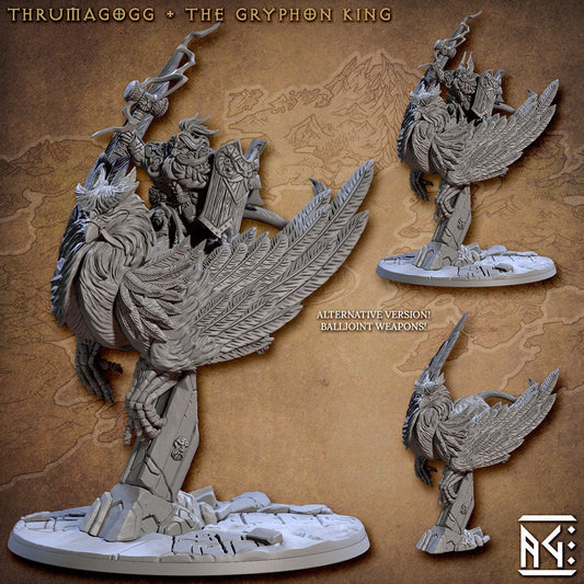 King Alvar riding a Gryphon King - Artisan Guild
