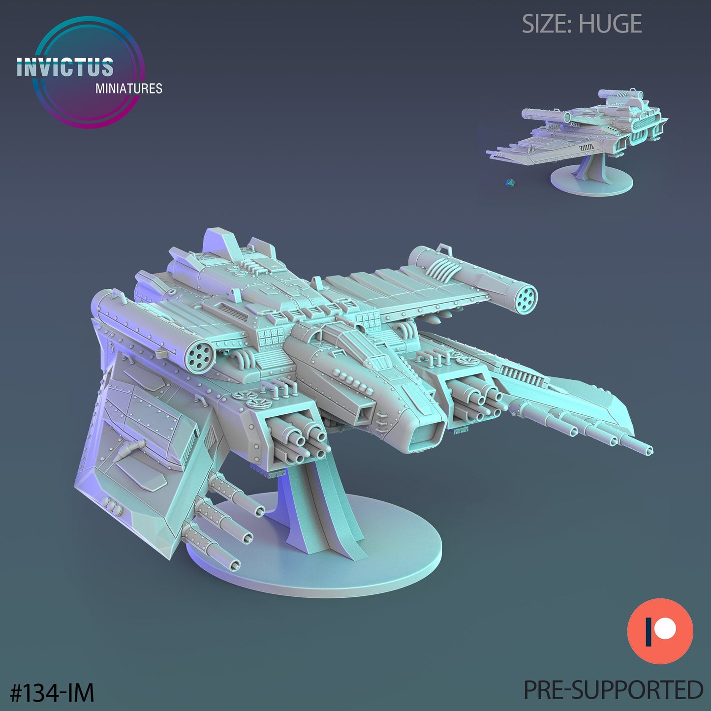 Space Assault Aircraft (2 Variants Available) - Invictus Miniatures