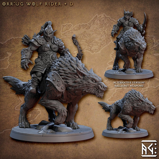Orr'Ug Dire Wolf Rider D (3 Variants Available) - Artisan Guild