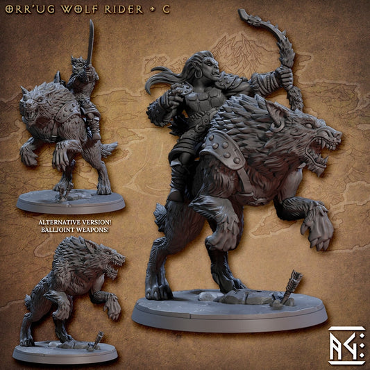 Orr'Ug Dire Wolf Rider C (3 Variants Available) - Artisan Guild