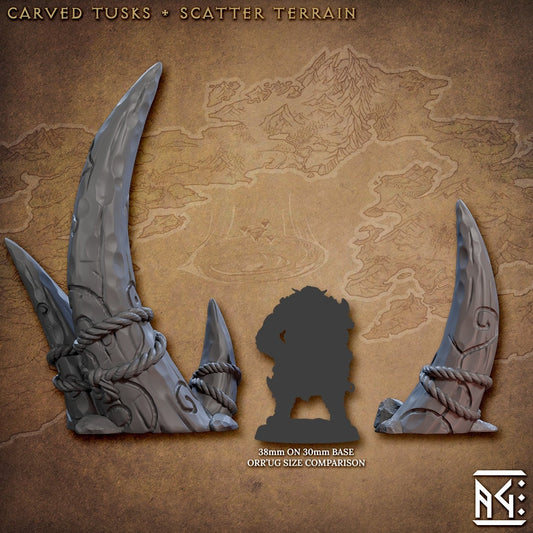Carved Tusk Terrain (2 Options Available) - Artisan Guild