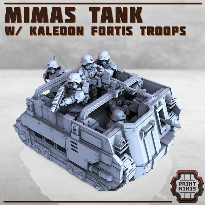 Mimas Tank, Troop Carrier - Print Minis