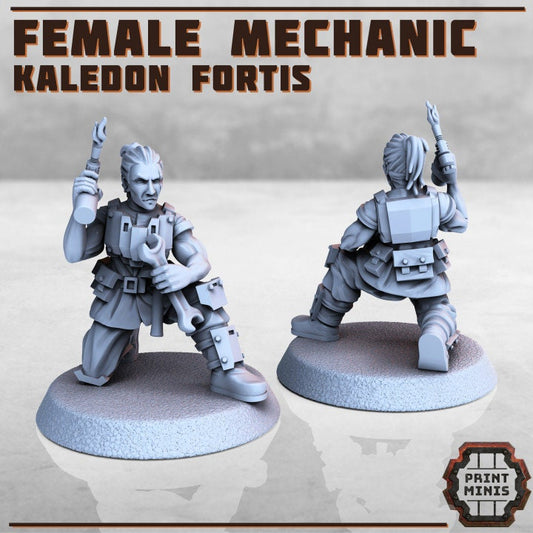 Female Mechanic - Print Minis