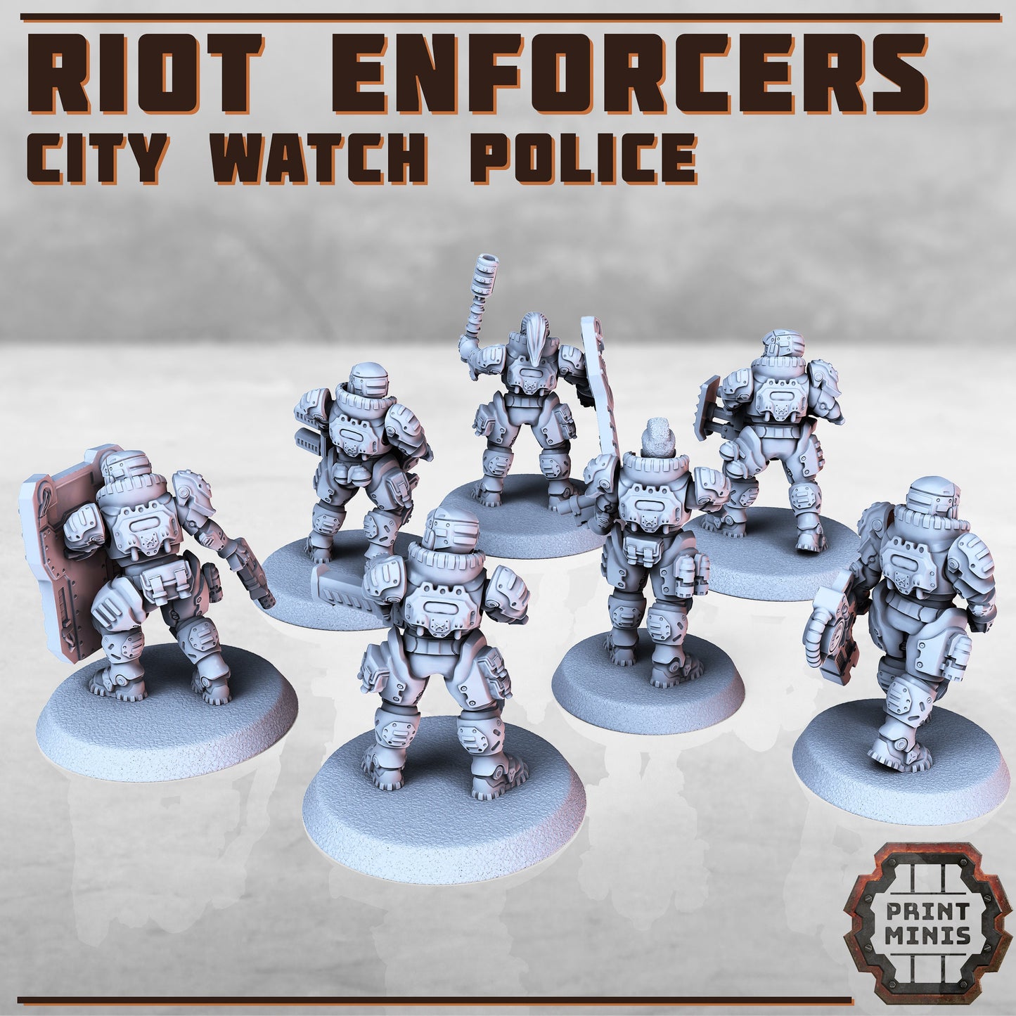 Riot Enforcers - City Watch Police (7 Variants Available) - Print Minis