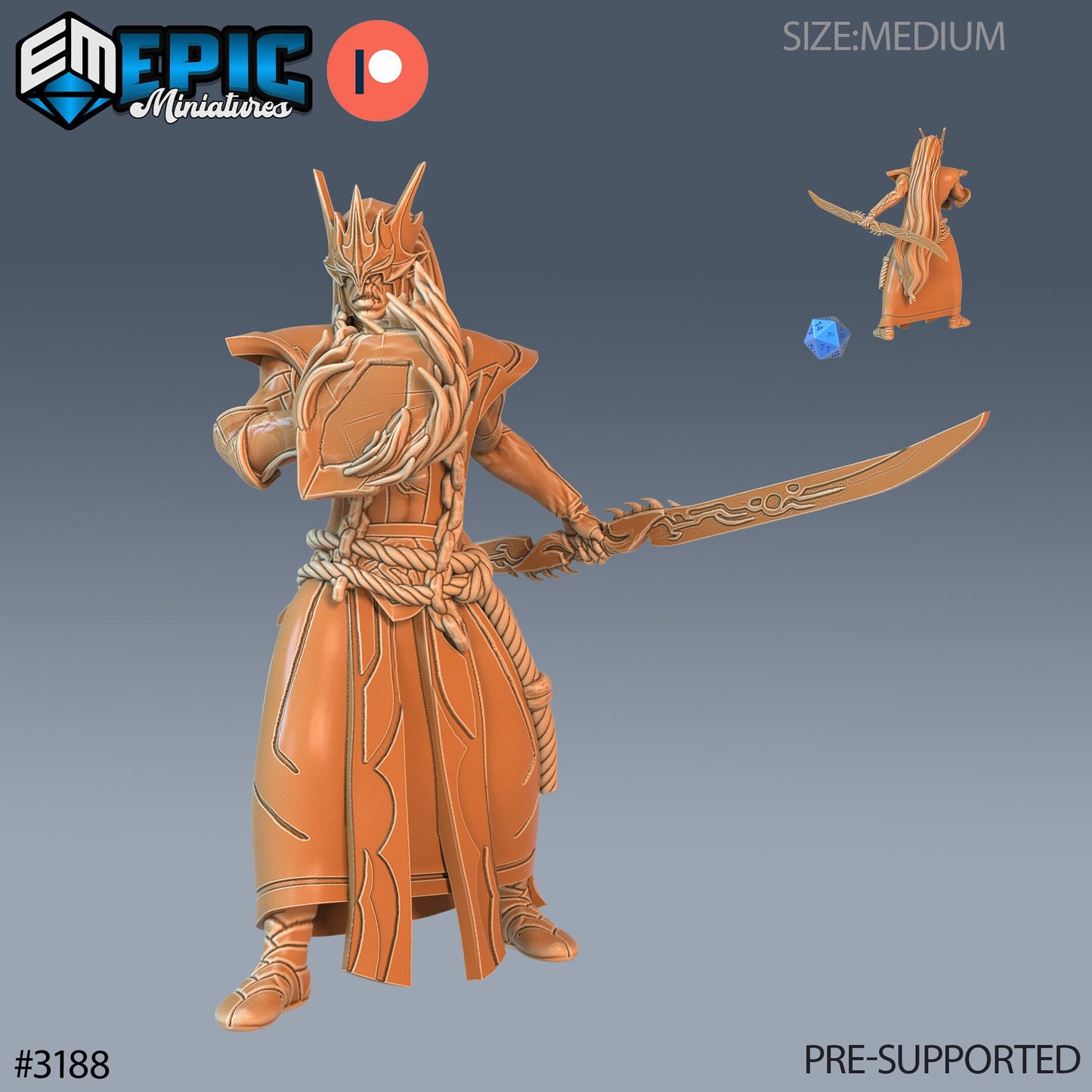 Hunters Guild Elven Red Mage (3 Variants Available) - Epic Miniatures