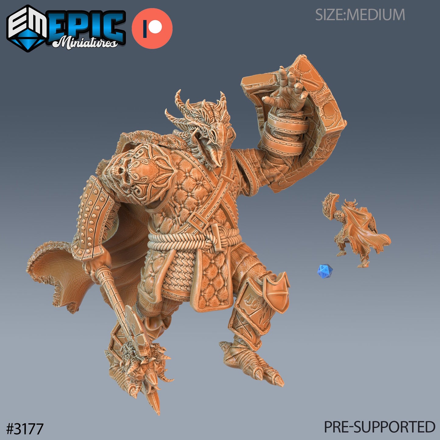 Dragonborn Warrior, Set 2 (4 Variants Available) - Epic Miniatures
