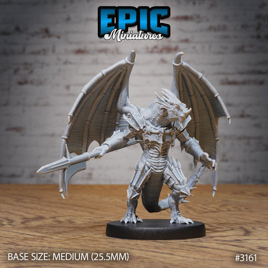 Winged Half Dragon - Bat Wings (5 Variants Available) - Epic Miniatures