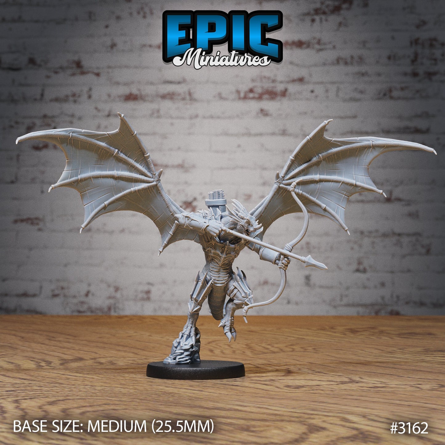 Winged Half Dragon - Bat Wings (5 Variants Available) - Epic Miniatures