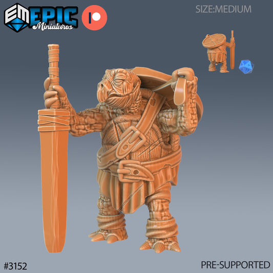 Turtle Folk Tribe 1 (4 Variants Available) - Epic Miniatures