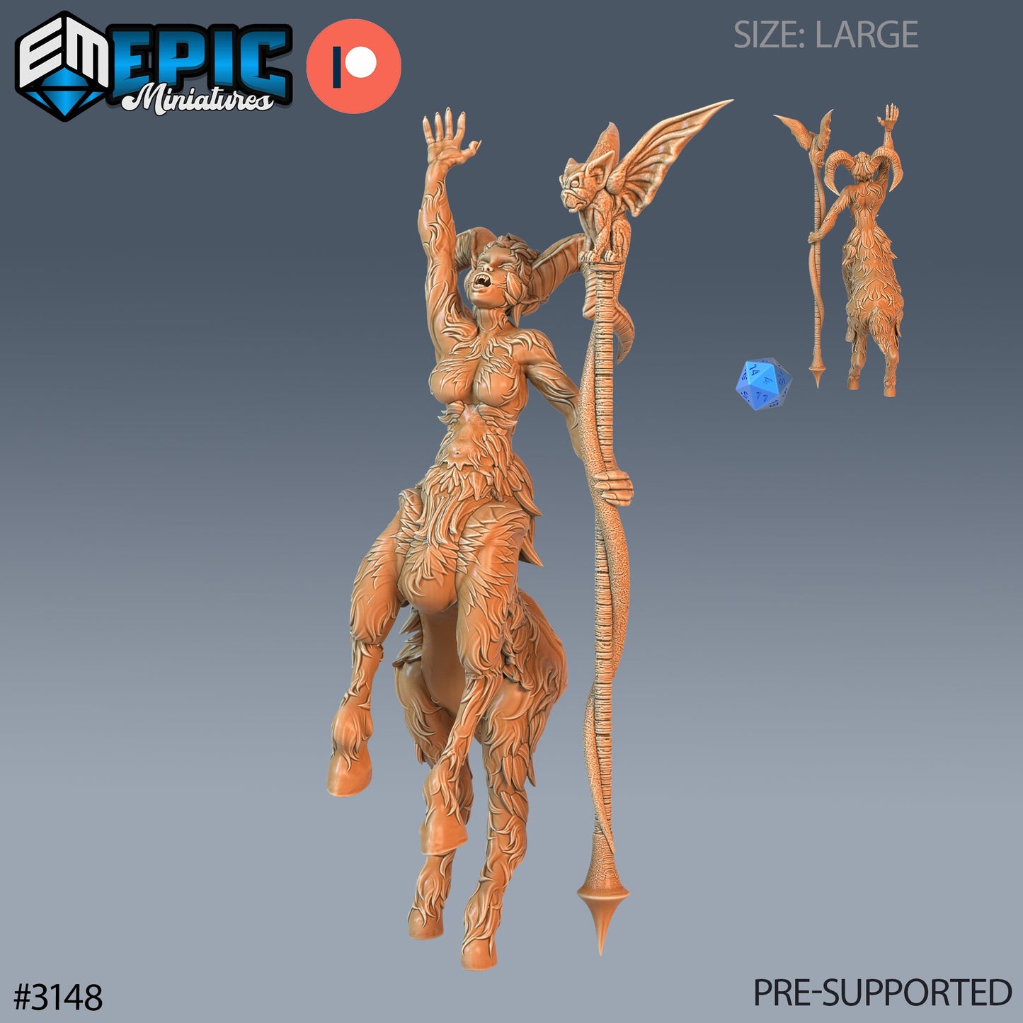 Faun Warlock (3 Variants Available) - Epic Miniatures