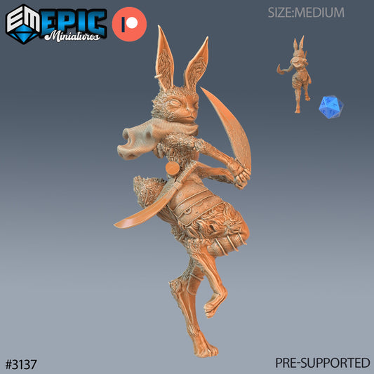 Rabbit Folk Warrior (4 Variants Available) - Epic Miniatures