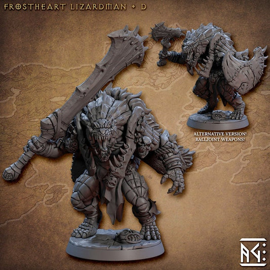 Frostheart Lizardman D (2 Variants Available) - Artisan Guild