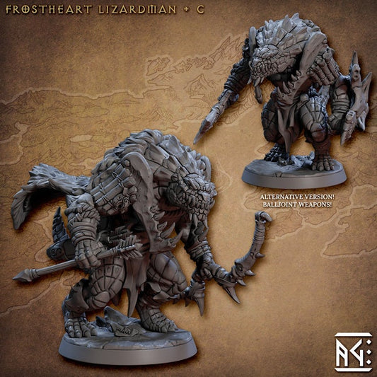 Frostheart Lizardman C (2 Variants Available) - Artisan Guild