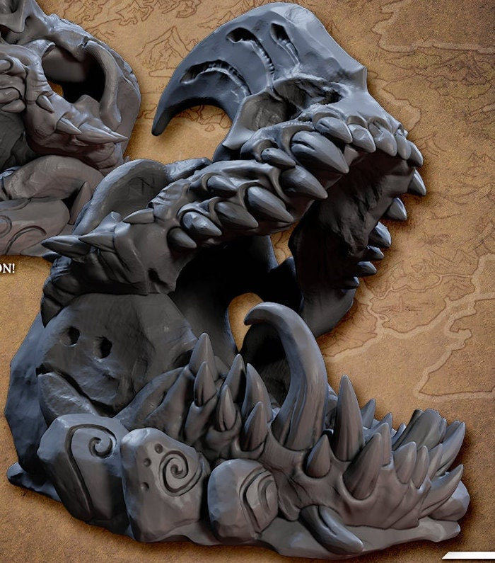 Tyrannax Skull Terrain (2 Options Available) - Artisan Guild