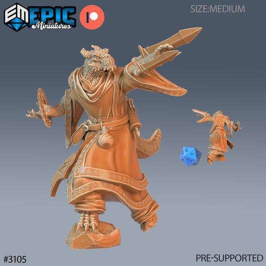 Half Dragon Sorcerer Player Character (5 Variants Available) - Epic Miniatures