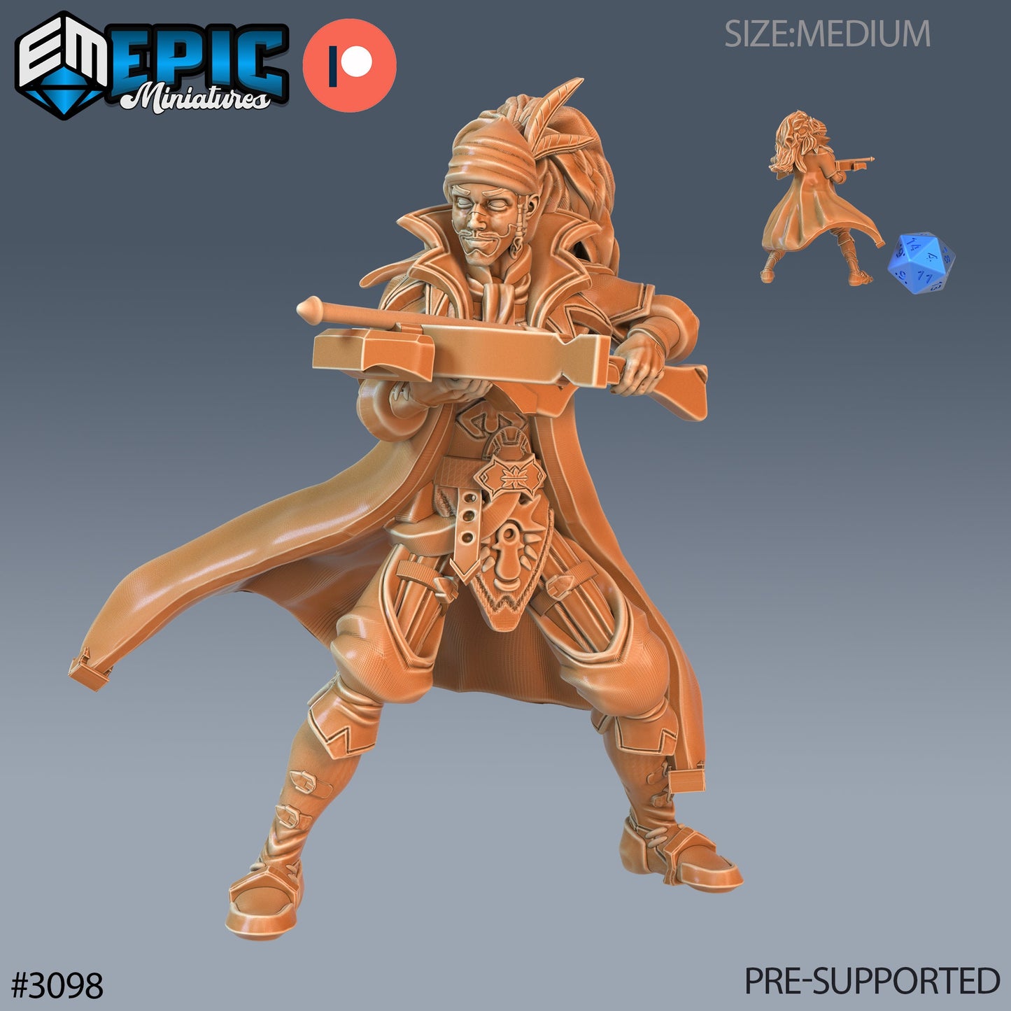 Bard Player Character (3 Variants Available) - Epic Miniatures