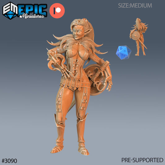 Elf Fighter Player Character (3 Variants Available) - Epic Miniatures