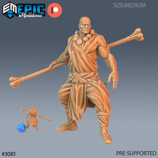 Monk Player Character - Male (3 Variants Available) - Epic Miniatures