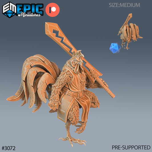 Rooster Warrior (3 Variants Available) - Epic Miniatures